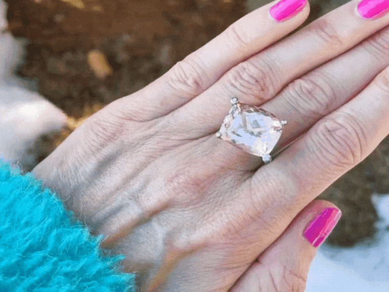 morganite gemstone ring