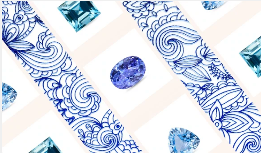 blue gems for engagement or bridal jewellery